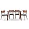 Baxton Studio Sumner Mid-Century Style "Walnut" Brown 5-Piece Dining Set 114-6208 - alternate 4